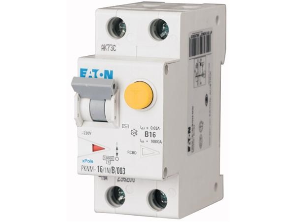 Eaton Kombiafbryder 16A 1P+N C - 30mA 2M 10KA (HPFI type A) PKNM-16/1N/C/003-A-MW