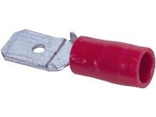 Spadkontakt röd 0,50-1,5mm² spade 6,3mm, längd 21,0mmindv. diameter Ø3,2mm - (100 st.) | EL Artiklar - Andra EL - Monteringsutrustning | GameStuff