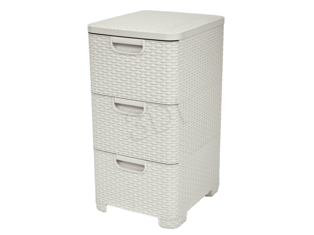Curver Bookcase With 3 Drawers 3X14l /Cream