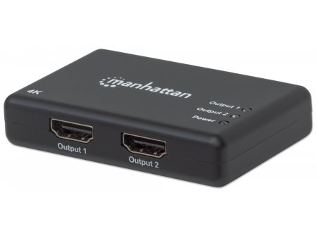 Manhattan 4K 2-Port Hdmi-Splitter, 4K@30Hz, Stromversorgung Über Netzteil, Schwarz, Hdmi, 2X Hdmi, 3840 X 2160 Pixel, Schwarz, Kunststoff, 4K Ultra H