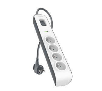 Belkin Bsv400ca2m, 525 J, 4 Ac-Ausgänge, Typ E, Schwarz, Weiß, Typ E, 2 M