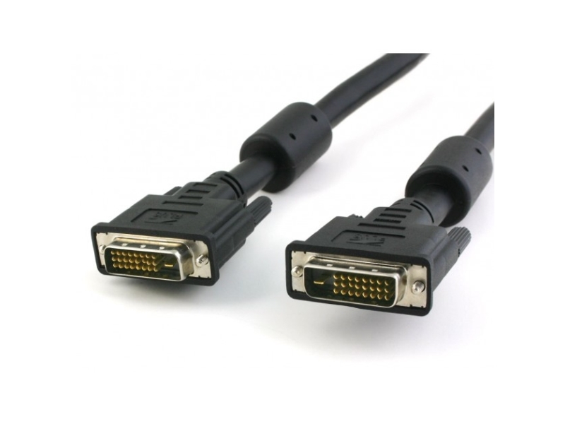 Techly 10M Dvi-D Dl/Dvi-D Dl, 10 M, Dvi-D, Dvi-D, Hanstik, Hanstik, Sort