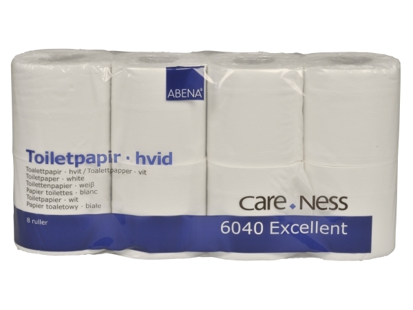 Toilettenpapier Care-Ness 2-Lagig Weiß 9,80Cmx33,75M 64Rollen/Karton - (64 Rollen Pro Karton)