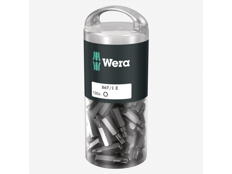 Wera 05072449001, 100 stk, Torx, TX 25x25, 25 mm, 25,4 / 4 mm (1 / 4), Sekskantet