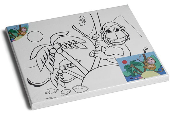 Målning duk med apa 24x30cm 18mm | Skola & Hobby - Konstmaterial - Dukar | GameStuff