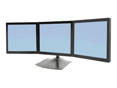 Ergotron Ds Series Ds100 Triple Monitor Desk Stand, 14 Kg, 53,3 Cm (21"), 75 X 75 Mm, 100 X 100 Mm, Schwarz