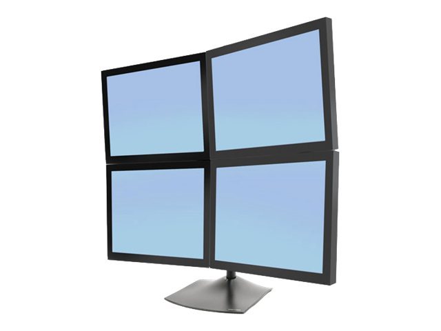 Ergotron Ds Series Ds100 Quad Monitor Desk Stand, 14 Kg, 61 Cm (24"), 75 X 75 Mm, 100 X 100 Mm, Schwarz
