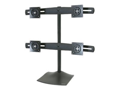Ergotron Ds100 Quad-Monitor Desk Stand - Ständer - Für 4 Lcd-Bildschirme - Aluminium, Stahl - Schwarz - Bildschirmgröße: Bis Zu 24" - Desktop