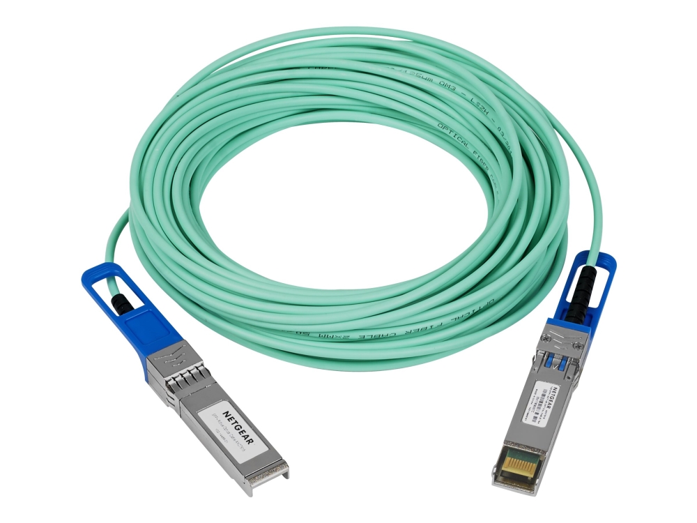 NETGEAR - 10GBase-kabel til direkte påsætning - SFP+ (han) til SFP+ (han) - 15 m - 15 m. - fiberoptik - aktiv