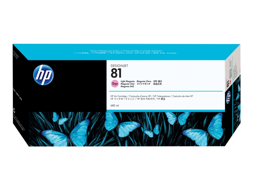 Hp 81 - 680 Ml - Ljus Magenta - Original - Designjet - Bläckpatron - För Designjet 5000, 5000Ps, 5000Ps Uv, 5000Uv, 5500, 5500 Uv, 5500Mfp, 5500Ps, 5500Ps Uv