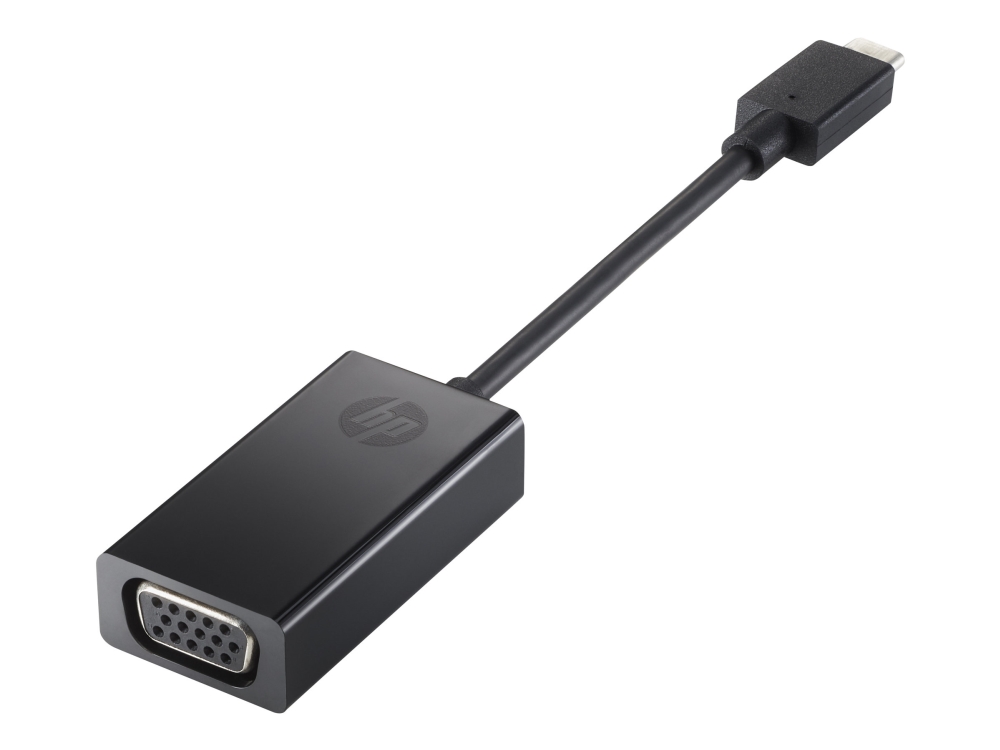 Hp - Ekstern Videoadapter - Usb-C - D-Sub - Sort