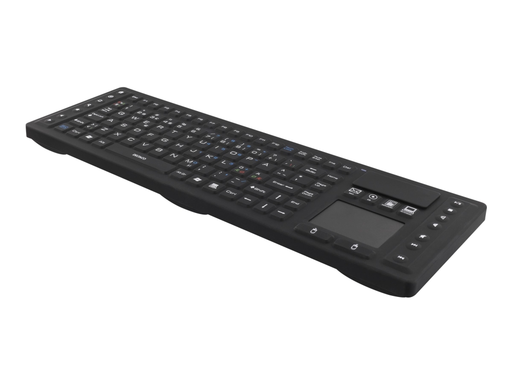 Deltaco Tb-503 - Tastatur - Med Touc, Volle Größe (100%), Usb, Membran Key Switch, Qwerty, Schwarz
