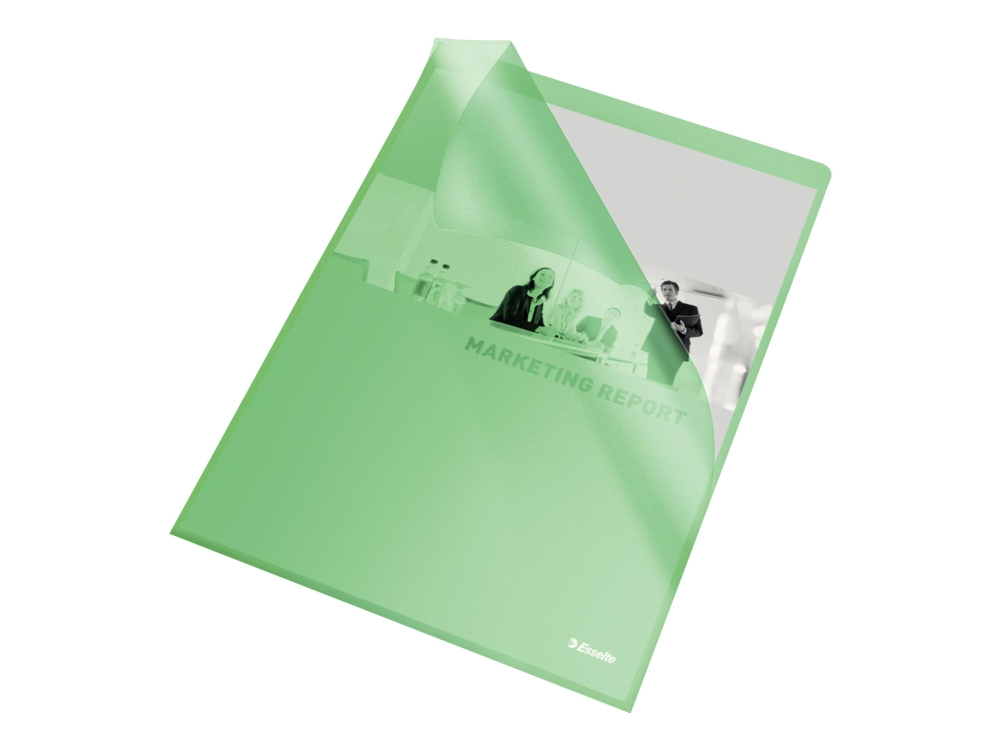 Plastomslag A4 grön 0,12 mm Esselte (100 st.) | Arkivering - Elastikmappar & Chartekker - Plastficka | GameStuff