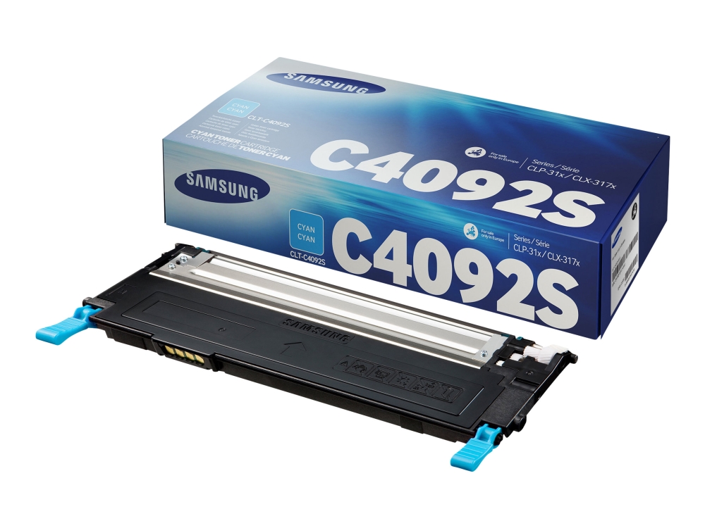 Samsung Clt-C4092s - Cyan - Original - Tonerpatron (Su005a) - For Samsung Clx-3170, Clx-3175, Clx-3176, Clx-4175