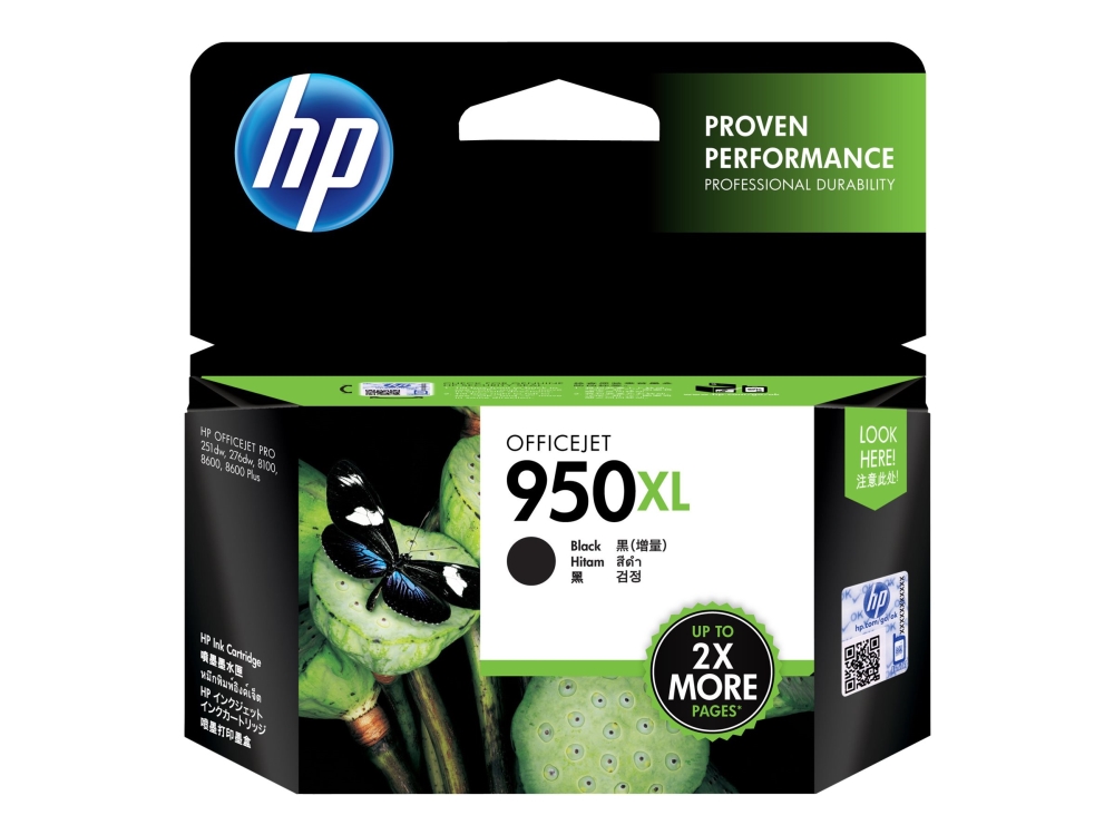 Blækpatron Hp 950Xl Cn045ae, Inkjet, 1650 Sider, Sort