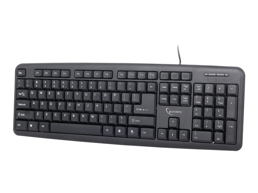 Gembird Kb-U-103, Volle Größe (100%), Kabelgebunden, Usb, Schwarz