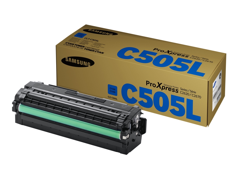 Hp Clt-C505l - Højtydende - Cyan - Original - Tonerpatron (Su035a) - For Proxpress Sl-C2620dw, Sl-C2670fw, Sl-C2680fx