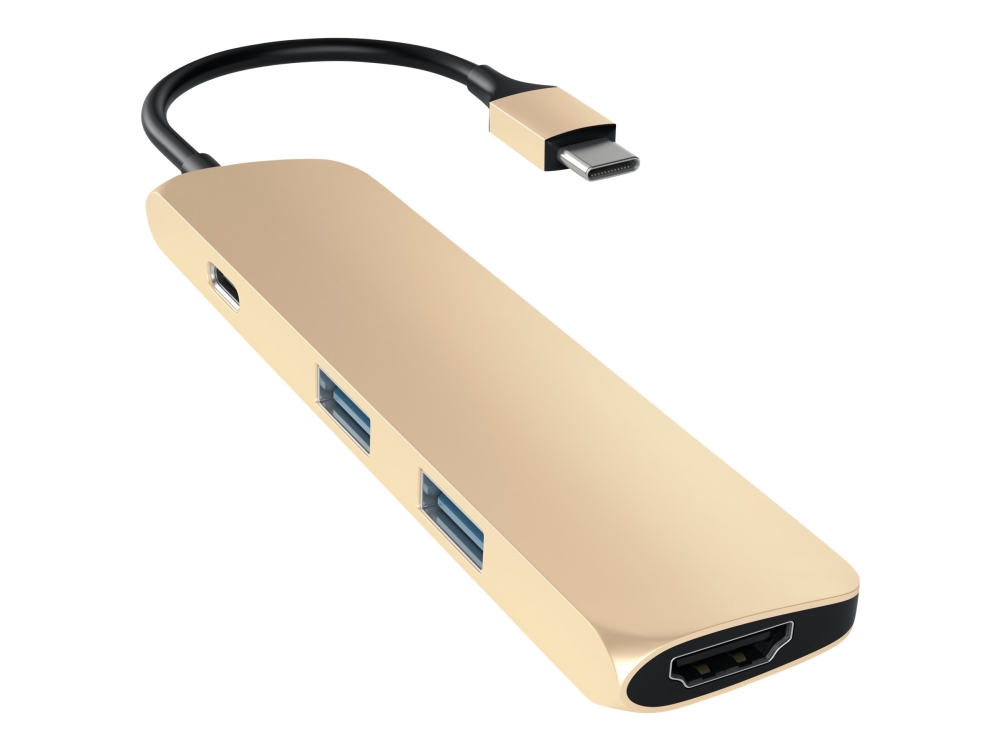 Satechi Slim Aluminium Multi-Port Adapter - Dockingstation - Usb-C