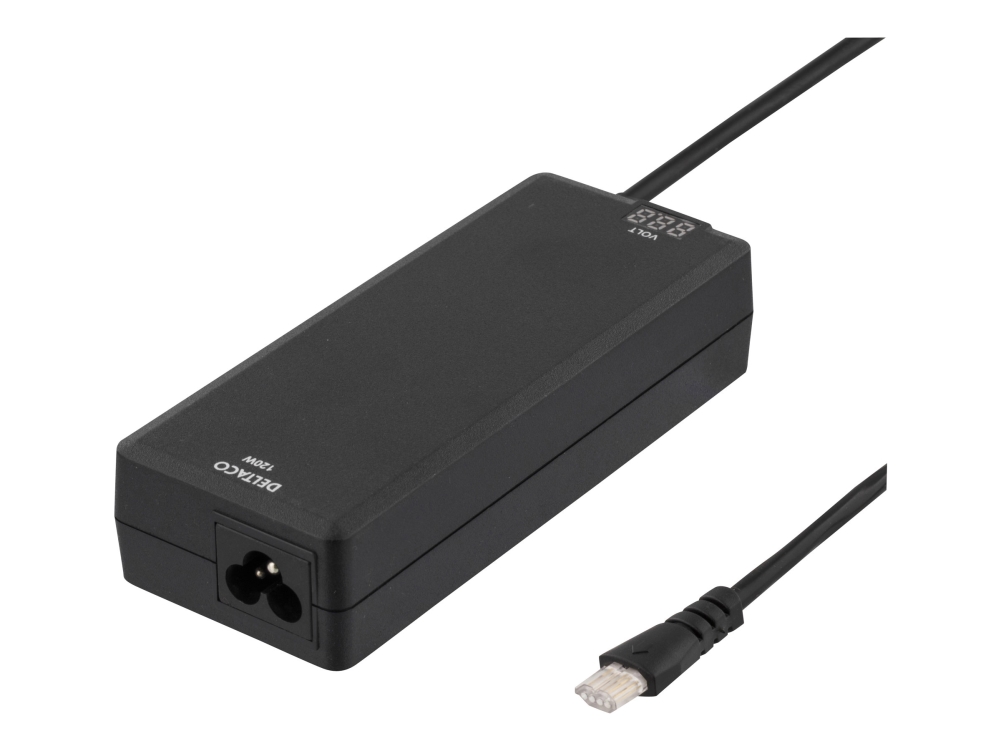 DELTACO SMP-120WD - Nätadapter - AC 100-240 V - 120 Watt | Datortillbehör - Laddare & Batterier - Bärbar nätaggregat | GameStuff