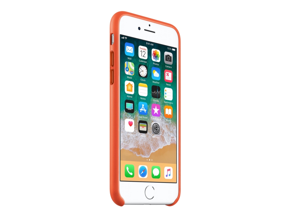 Apple Iphone 8 / 7 Leder Case, Cover, Apple, Iphone 8 / 7, Orange