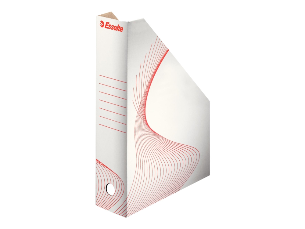 Tidsskriftkassette Esselte karton, A4, hvid