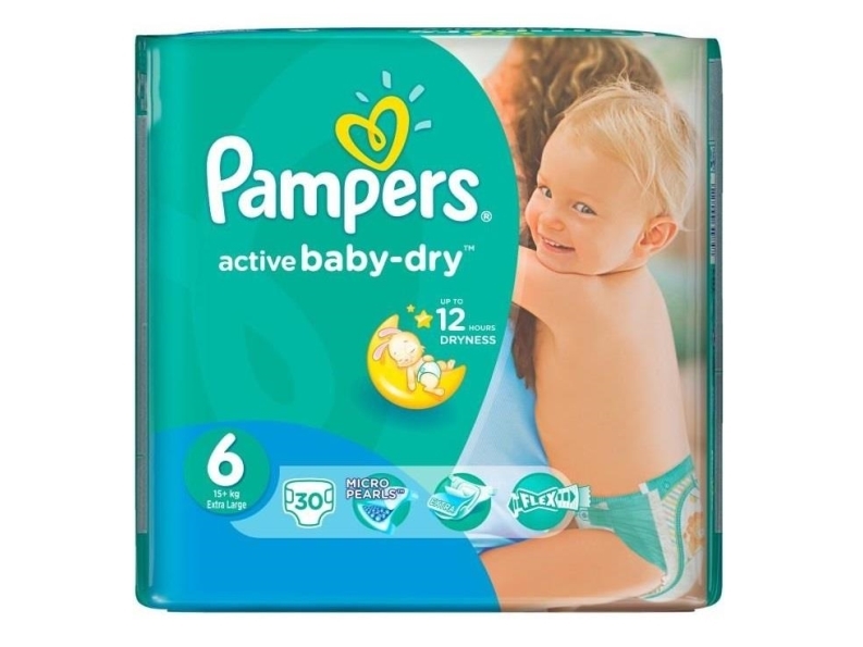 Billede af Pampers Bleer Pampers Act. Baby 6 Xl, 30Stk, 15Kg+