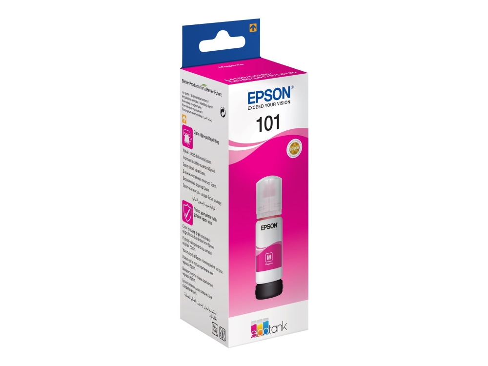 Epson 101 - 70 Ml - Magenta - Original - Blækbeholder - For Epson L4260, L4266, L6190, L6260, L6270, L6276, L6290 Ecotank L14150, L6290