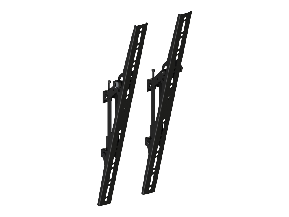 Multibrackets M Pro Series - Monteringssæt (Vippearm) - Stål - Sort - Skinnemontering (Pakke Med 2)