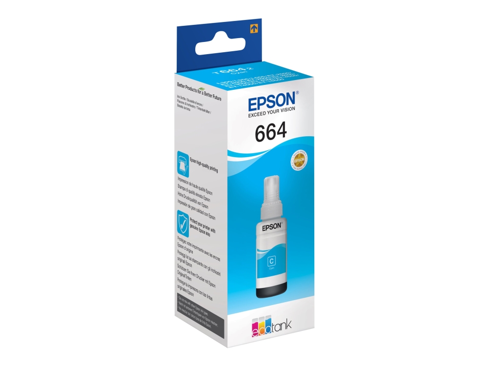 Epson T6642 - 70 ml - cyan - original - blekkpåfylling - for EcoTank ET-14000, ET-16500, ET-2500, ET-2550, ET-2600, ET-2650, ET-3600, ET-4505, ET