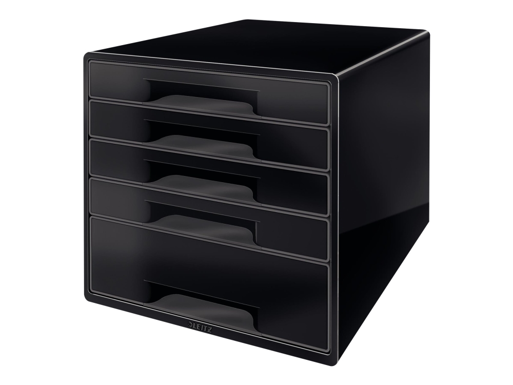 Skuffekabinet Leitz Desk Cube 5-skuffer sort/antracitgrå