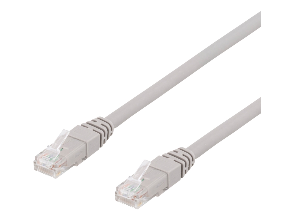 DELTACO TP-610AU - Patch-kabel - RJ-45 (hane) till RJ-45 (hane) - 10 m - UTP - CAT 6a - halogenfri - grå | Kopparkablar | GameStuff