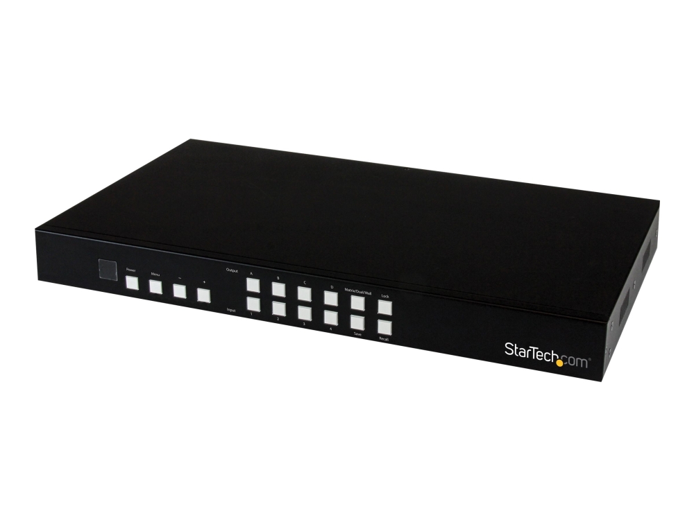 Startech 4X4 Hdmi Matrix Switch With Picture-And-Picture Multiviewer Or Video Wall - 4X4 Matrix Switch With Video Combining (Vs424hdpip) - Video-/Aud