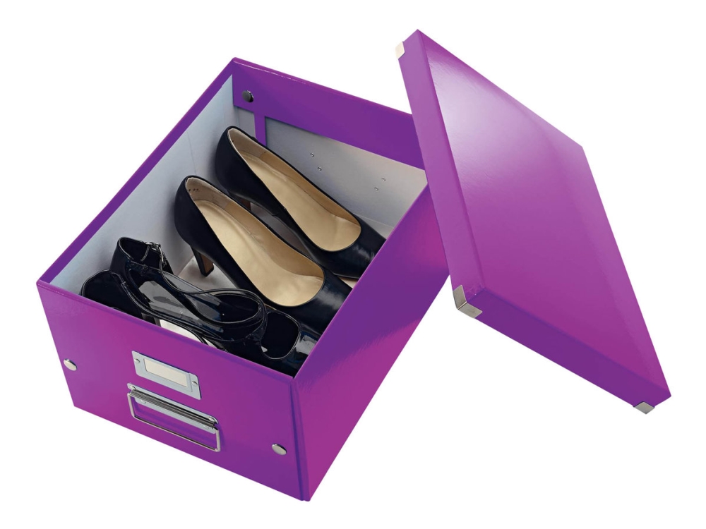 Leitz Click & Store WOW Medium opbevaringsboks, 85% recirkuleret karton Lilla