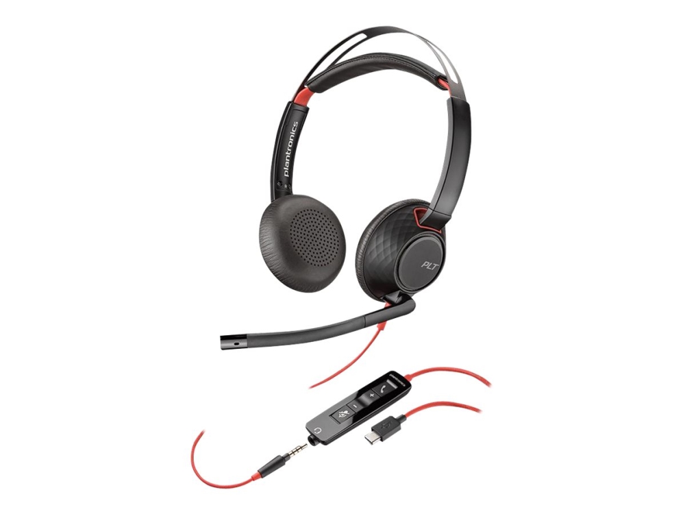 Poly Blackwire 5220 - 5200 Series - Headset - På Øret - Kablet - 3,5 Mm Jackstik, Usb-C - Certified For Microsoft Teams
