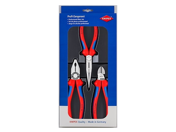 Knipex 00 20 11, Zangensatz, Stahl, Polypropylen (Pp), Blau/Rot, 810 G