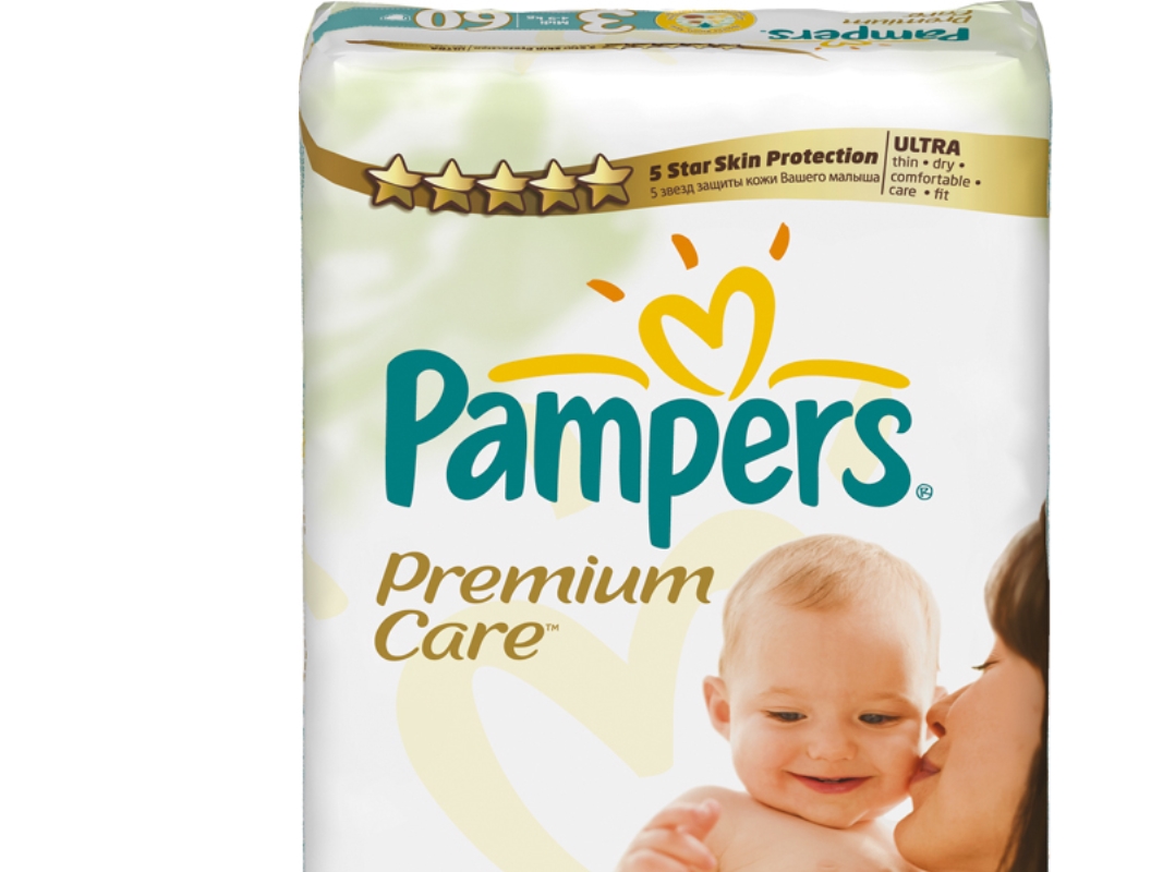 Billede af Pampers Premium Care, 4 Kg, 9 Kg, Hvid, 3 Måned(Er), 6 Måned(Er), 60 Stk
