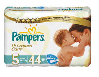 Billede af Pampers Premium Care , 5, 11 - 25 Kg, 11 Kg, 25 Kg, 44 Stk
