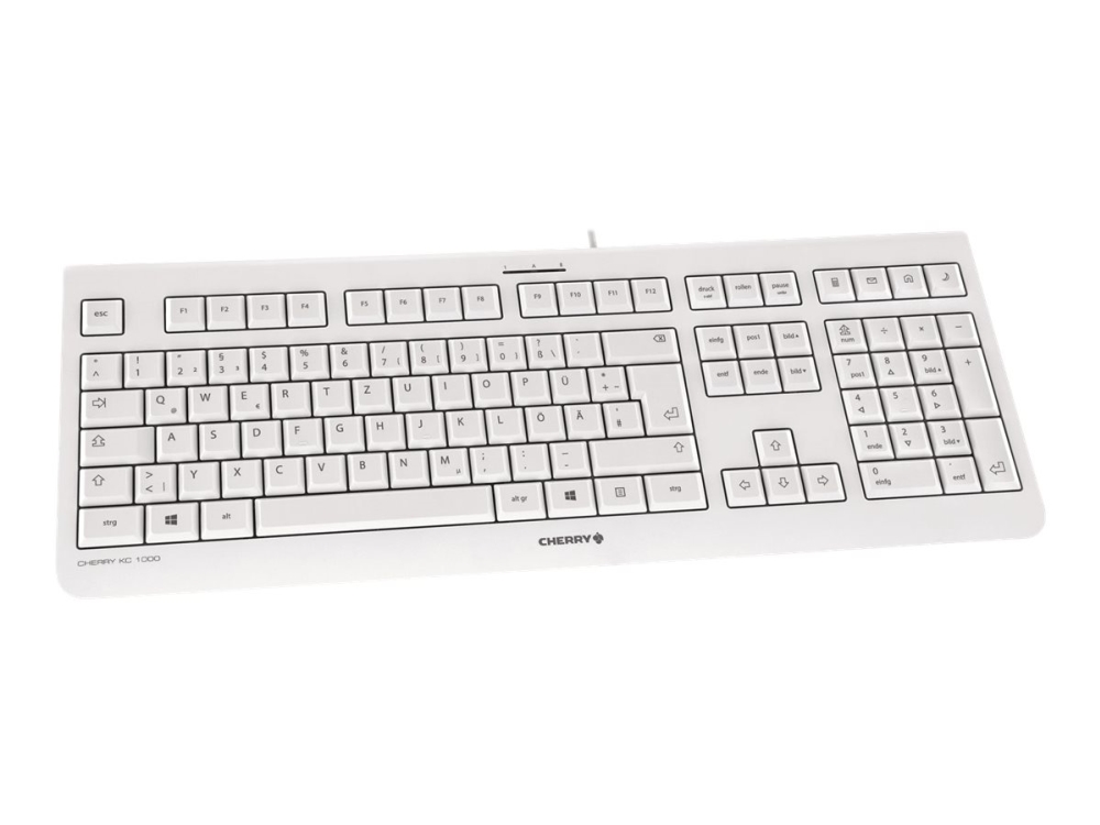 Cherry Kc 1000 - Tastatur - Fransk - Tastkontakt: Cherry Lpk - Lysegrå