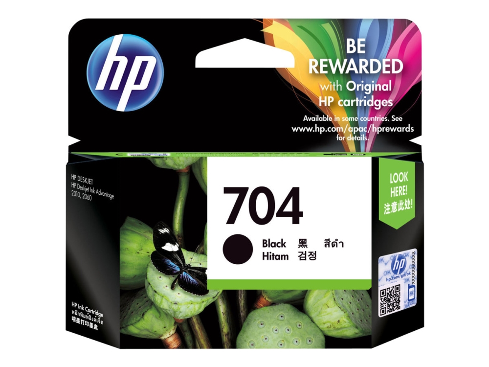 Hp 704 - Sort - Original - Ink Advantage - Blækpatron - For Deskjet Ink Advantage 2060 K110a