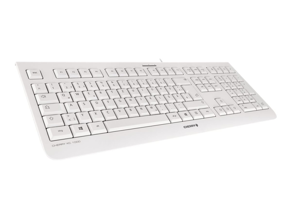 Cherry Kc 1000, Volle Größe (100%), Kabelgebunden, Usb, Azerty, Grau