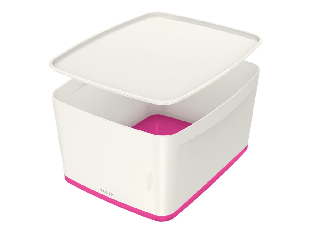 Leitz MyBox Large - Opbevaringsboks - for A4 (210 x 297 mm) - 18 liter - pink metallisk