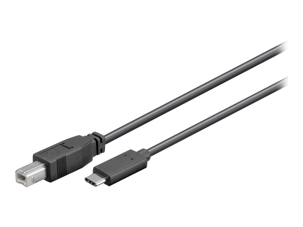 Microconnect Usb3.1C2b1, 1 M, Usb C, Usb B, Usb 2.0, Männlich/Männlich, Schwarz