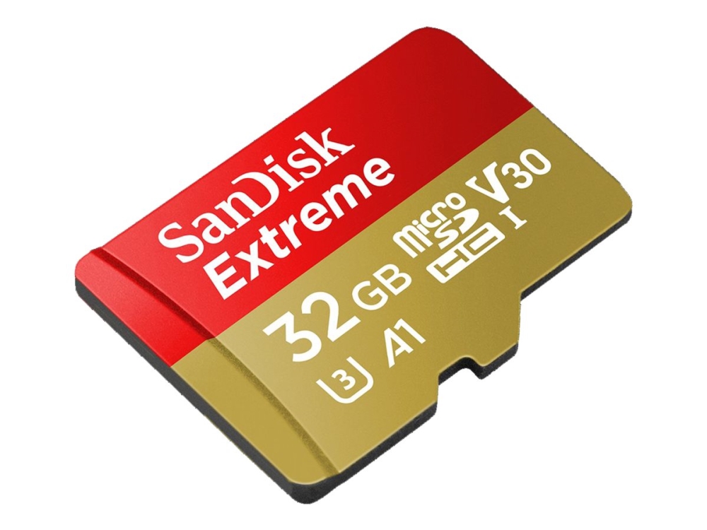Sandisk Extreme - Flashhukommelseskort (Microsdhc Til Sd Adapter Inkluderet) - 32 Gb - A1 / Video Class V30 / Uhs-I U3 - Microsdhc Uhs-I