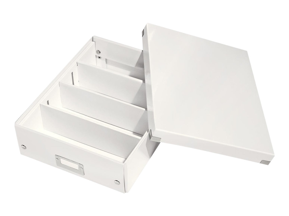 Leitz Click & Store WOW Medium organiseringsboks, 85% recirkuleret karton Hvid billede