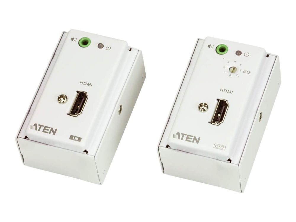 ATEN VanCryst VE807 HDMI/Audio Cat 5 Extender with MK Wall Plate, Transmitter & Receiver - Video/audio ekspander - HDMI - op til 60 m