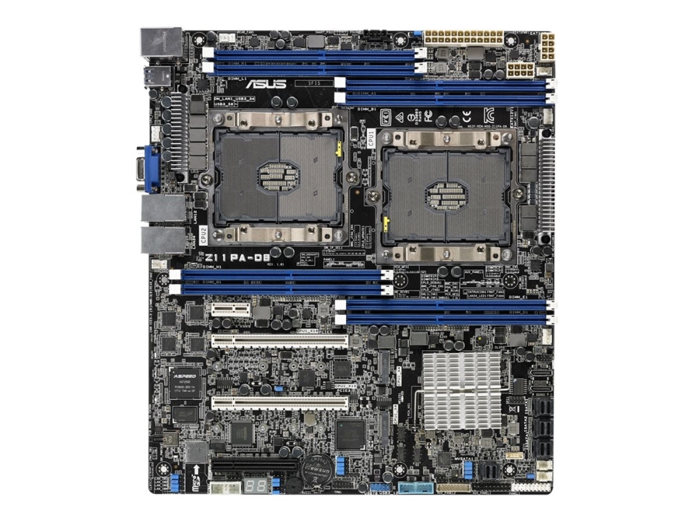 ASUS Z11PA-D8 - Emolevy - SSI CEB - Socket P - 2 prosessoria tuettu - C621-piirisarja - USB 3.0 - 4 x Gigabit LAN - sisäinen grafiikkajärjestelmäpiiri