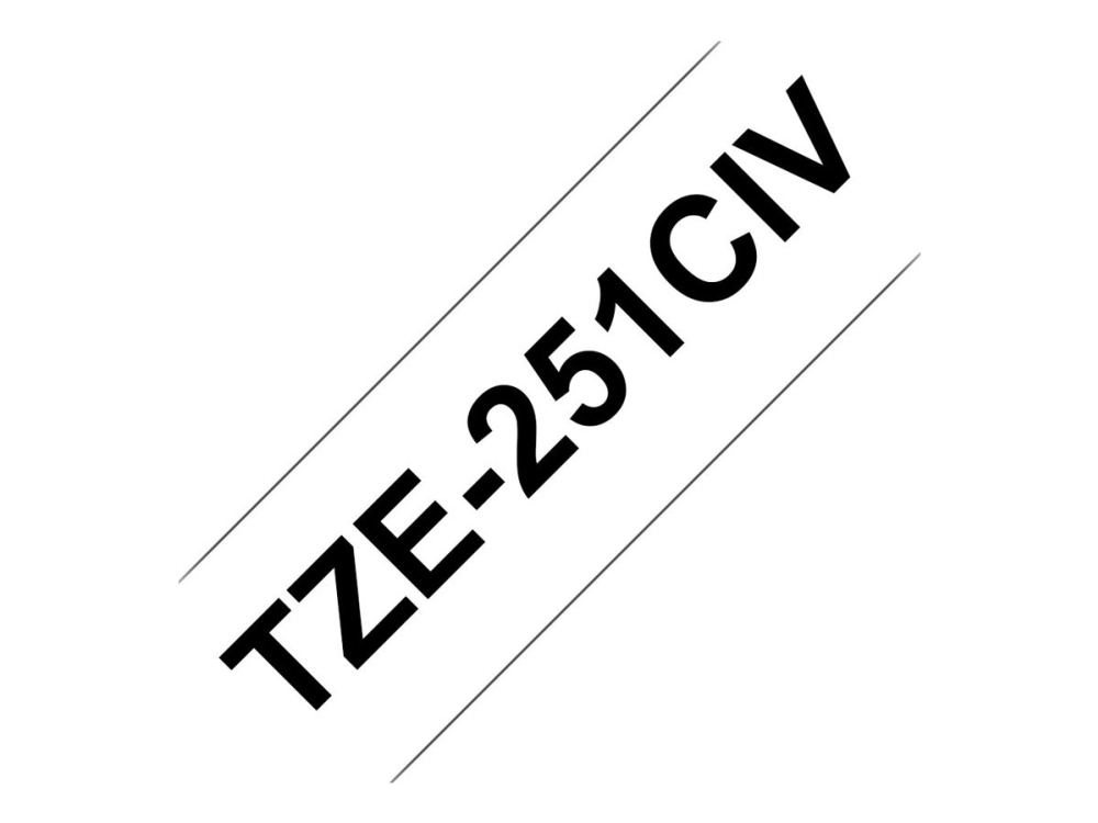 Brother TZe-231CIV - Svart på vitt - Rulle (1,2 cm x 8 m) 1 kassett(er) bandlaminat - för P-Touch PT-1090, 1290, 1830, 2100, 2430, 2700, 7500, 7600, 9800, P300 | Papper & Emballage - Märkning - Etiketter och Tejp | GameStuff