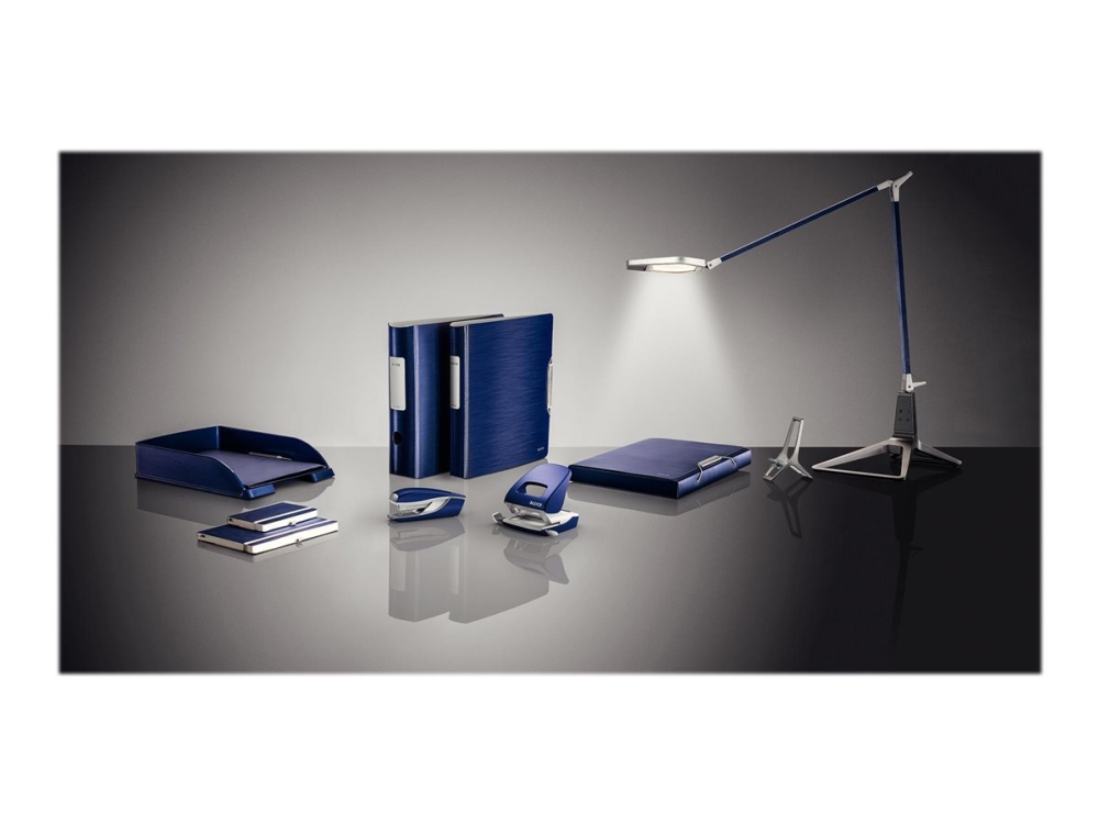Hulapparat Leitz 5006 Style NeXXt, 2-huls 30 ark metal Titan blå