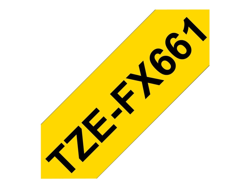 Brother Tze-Fx661 - Sort På Gul - Rulle (3,6 Cm X 8 M) 1 Kassette Fleksibel Tape - Für P-Touch Pt-3600, 530, 550, 9200, 9400, 9500, 9600, 9700, 98