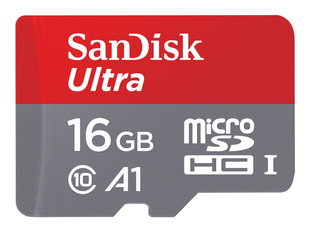Sandisk Ultra - Flashhukommelseskort (Microsdhc Til Sd Adapter Inkluderet) - 16 Gb - A1 / Uhs Class 1 / Class10 - Microsdhc Uhs-I